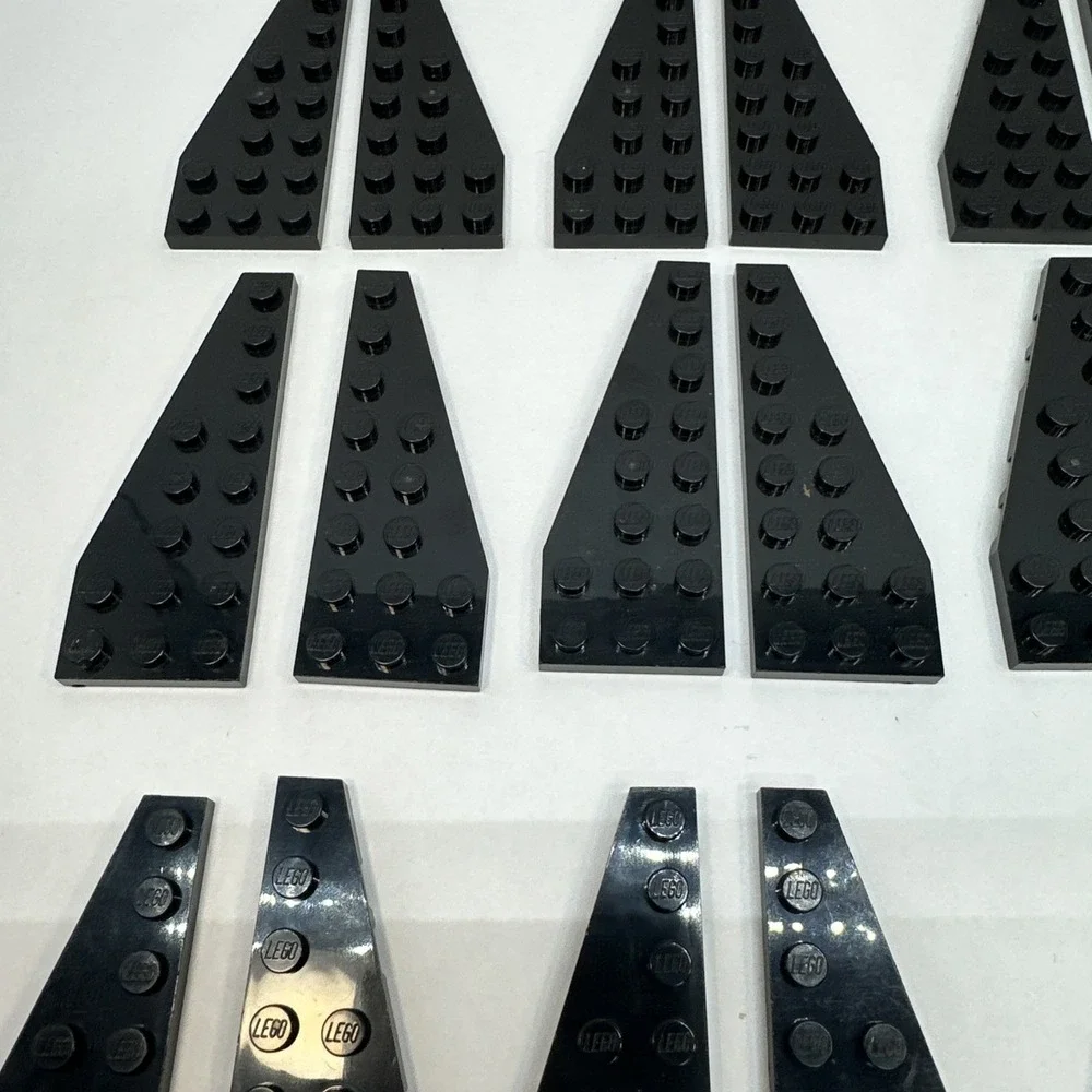LEGO Parts - Black Wedge, Plate 8 x 3 Pentagonal Left & Right 50305‎ 50304 Lot